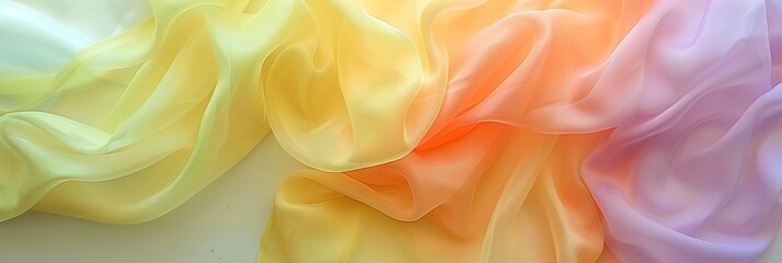 Obraz premium Elegant pastel silky fabric with smooth waves ideal for fashion and luxury branding