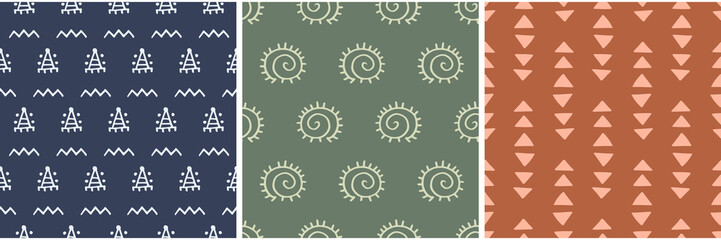 Ethnic seamless patterns Tribal background texture
