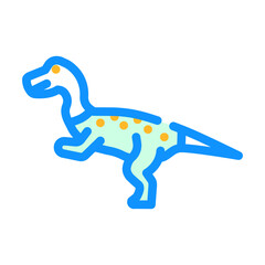 velociraptor dinosaur animal color icon vector. velociraptor dinosaur animal sign. isolated symbol illustration
