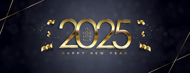 Happy New Year 2025, Greeting Card