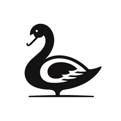 Swan Bird Simple and Clean Logo Icon