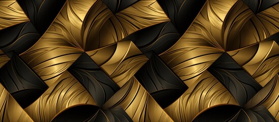 Obraz premium Elegant gold quilt seamless pattern 