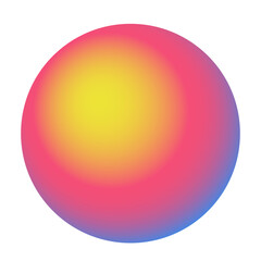 rond dégradé jaune et rose texturé