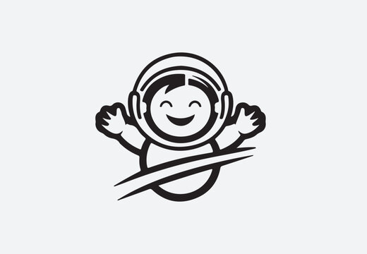 Astronaut silhouette vector Illustration