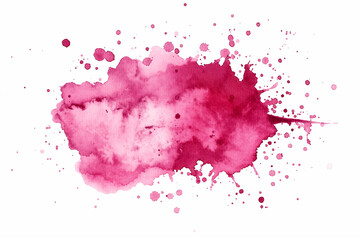 Fototapeta premium Abstract vibrant pink watercolor splash background with ample copy space, ideal for creative design elements and artistic concepts