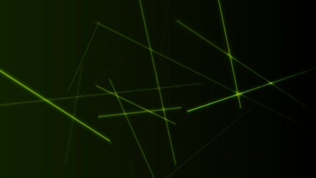 Vivid green neon laser lines abstract futuristic background. Seamless looping technology motion design. Video animation Ultra HD 4K 3840x2160