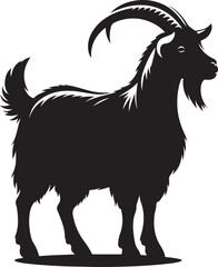 Goat silhouette icon symbol logo black design vector illustration