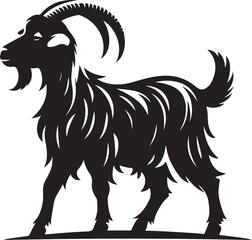 Goat silhouette icon symbol logo black design vector illustration
