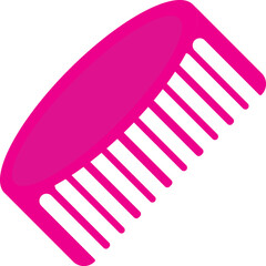 comb, hair brush vector illustration isolated on white background. classic modern diseign, bright colors