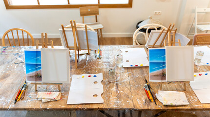 Art and Wine workshop. Painting classes for all ages.