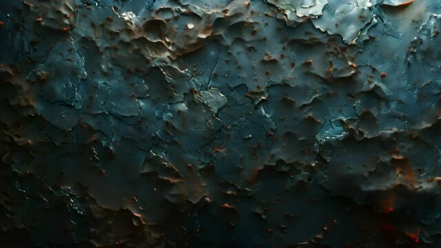 Rustic concrete wall background texture design. Old wall pattern texture cement blue dark abstract blue color design are light with black gradient background. Copy space 4k video movement