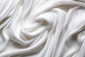 Cream like movement in the style of white flowing fabrics
