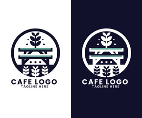 Coffee restaurant cafe burger fast food shop logo design vector template