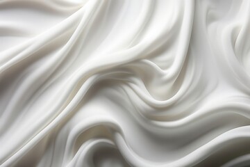 Cream like movement in the style of white flowing fabrics
