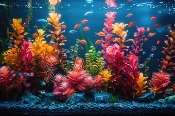 Fototapeta na wymiar fish tank aquarium at home inspiration ideas professional photography