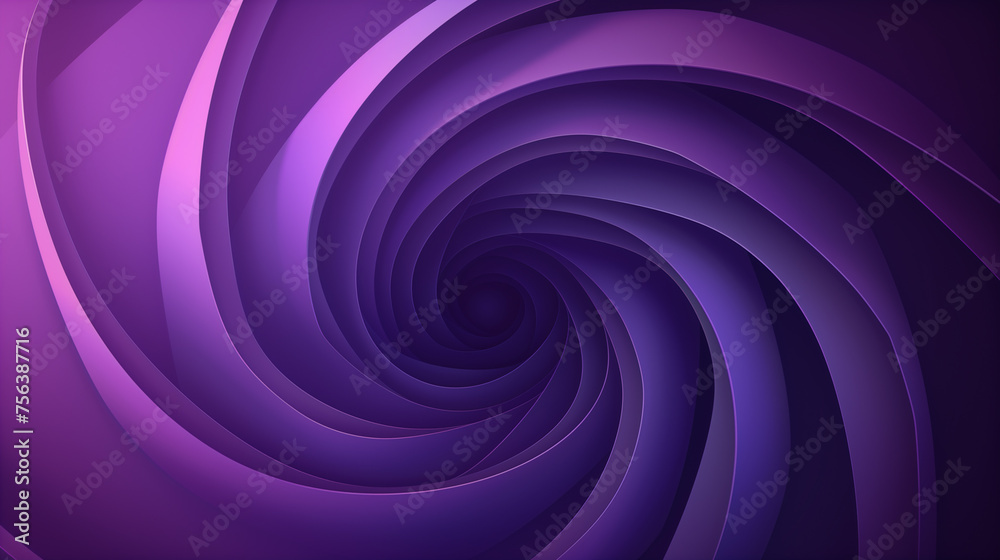 Wall mural Abstract purple spiral pattern background with smooth curves, suitable for technology themes, graphic design, or modern creative ads with space for text