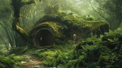 Fantasy hut in greenery hiding in the forest © brillianata