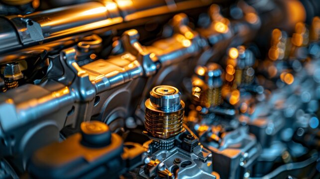 The mechanic carefully inspected the spark plug, engine coil, and other metal parts during the car's maintenance check to ensure a proper repair.