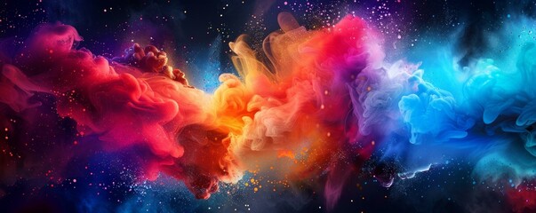 A dynamic and colorful splash background that vibrantly bursts forth, symbolizing creativity and energetic expression in a visually stunning display.