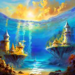 바다 속 아름다운 도시