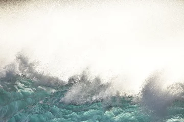 Foto auf Acrylglas the waves breaking on the coast and creating wonderful shapes © alexisftv