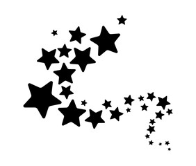 Vector composition with stars. Symbol of night.