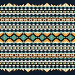 Geometric ethnic oriental seamless pattern. Tribal Aztec Navajo Native American style. Ethnic ornament vector illustration. Design textile, fabric, clothing, carpet, ikat, batik, background, wrapping.