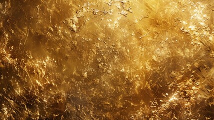 A sumptuous gold texture provides a backdrop that radiates wealth and refinement. This lavish visual texture lends an air of elegance and timelessness to designs, conveying a notion of upscale value. - obrazy, fototapety, plakaty