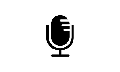 microphone icon on white background