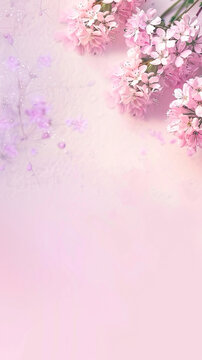 mother's day holiday greeting design with carnation flower bouquet on pastel pink and blue vertical background. 