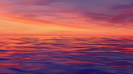 AI Generated Sunset Sea Digital Art, To provide a captivating and calming digital art piece featuring a sunset sea scene, suitable for use as a