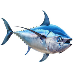 bluefin tuna isolated in white