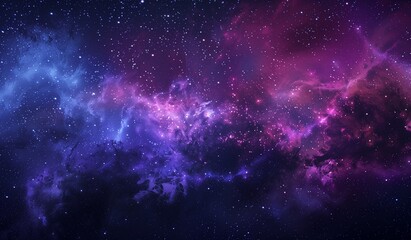 Galaxy in outer space shining in blue and purple.