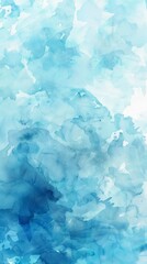 Obraz premium A blue watercolor painting with a light blue background