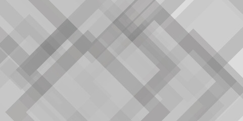 Abstract minimal geometric white and gray light background design. white transparent material in triangle diamond and squares shapes in random geometric pattern.