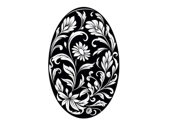Art Nouveau Easter eggs Graphic Accents, vector illustration, vintage elements