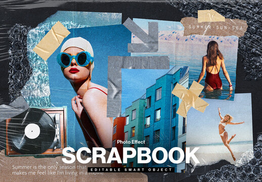 Scrapbook Photo Collage Layout