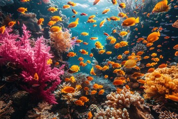 Naklejka na ściany i meble the most stunning underwater scene professional photography