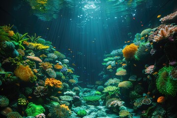 Naklejka na ściany i meble the most stunning underwater scene professional photography