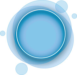 colorful round shape element frame design