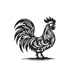 Fototapeta na wymiar rooster silhouette svg ,rooster silhouette png ,rooster silhouette outline ,rooster silhouette drawing 