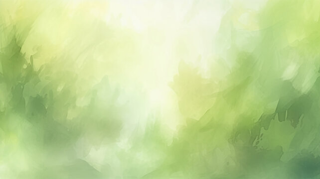 abstract watercolor green background summer spring energy freshness.