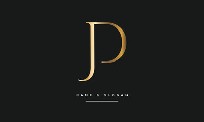 Alphabets Letters JD, DJ, Initials Logo Monogram