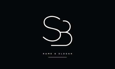 Fototapeta premium SB, BS, S, B, Abstract Letters Logo Monogram