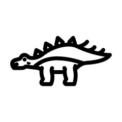 kentrosaurus dinosaur animal line icon vector. kentrosaurus dinosaur animal sign. isolated contour symbol black illustration