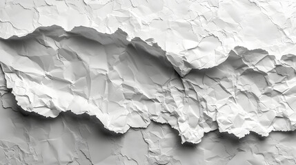 The texture of the white paper is crumpled. Background for various purposes. Crumpled White Paper Texture