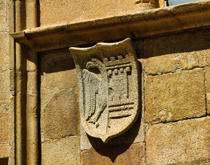 Coats of arms that adorn the Spanish city of Caceres the most important center of civil and...
