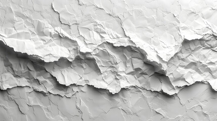 The texture of the white paper is crumpled. Background for various purposes. Crumpled White Paper Texture