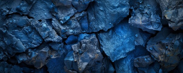 Close Up of a Blue Rock Wall