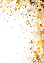 White Background With Gold and White Circles